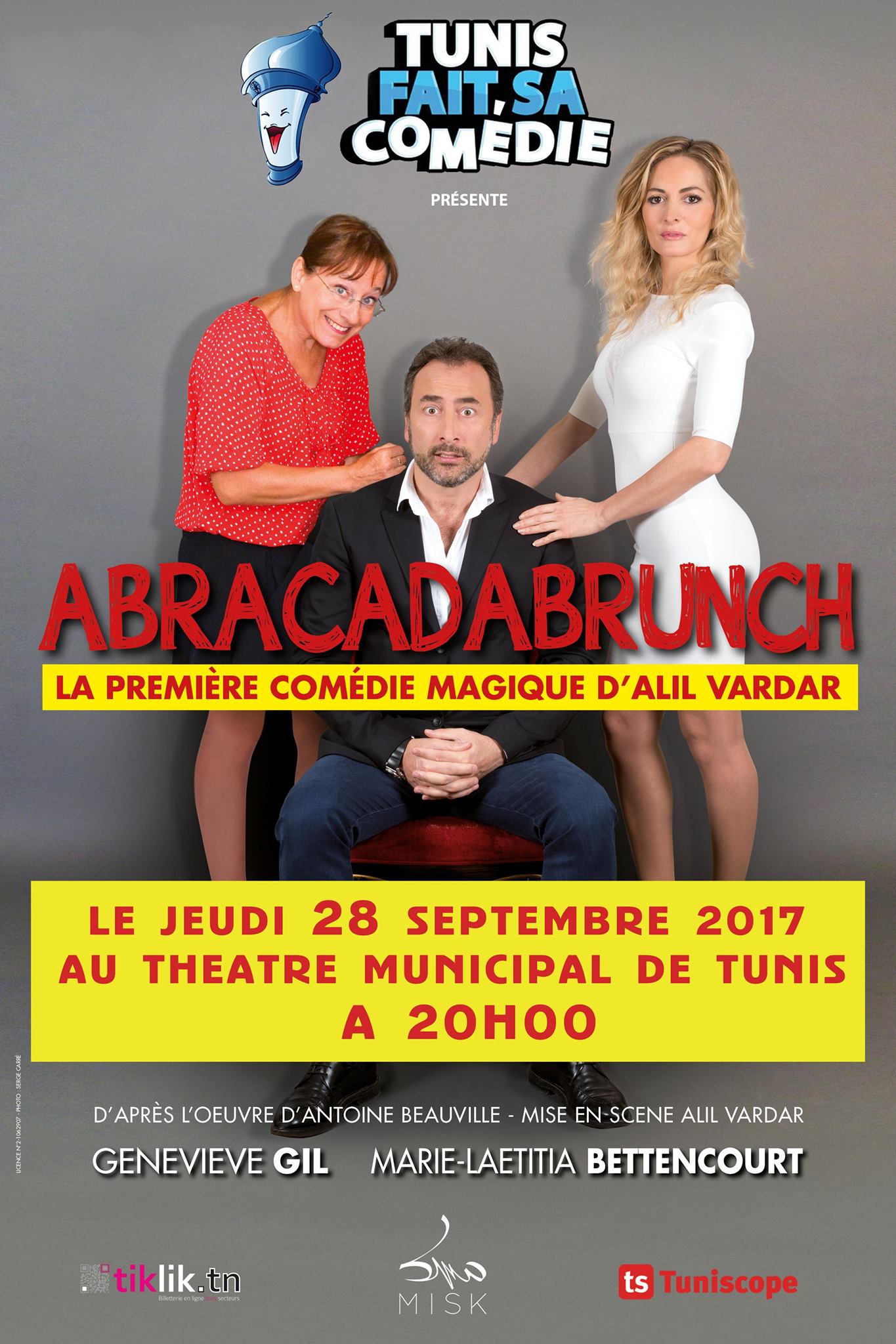 Marie Laetitia Bettencourt Date De Naissance ABRACADABRUNCH la pièce événement ce jeudi 28 septembre Ã Tunis