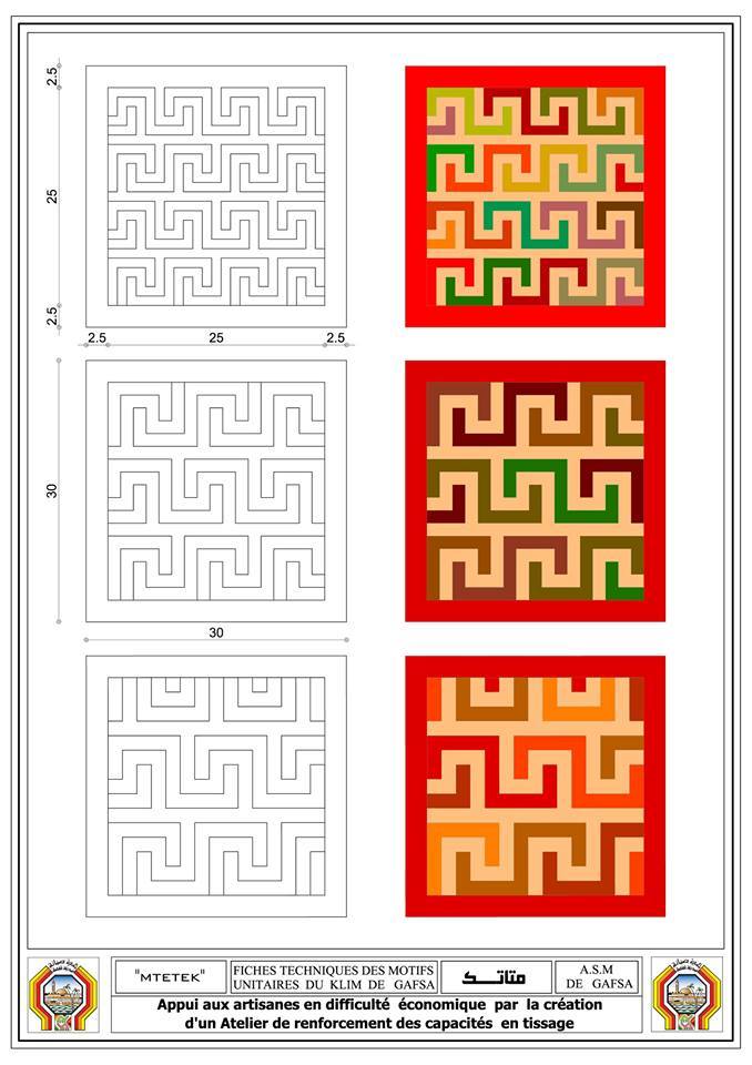 132 motifs qui font la richesse du Margoum de Gafsa