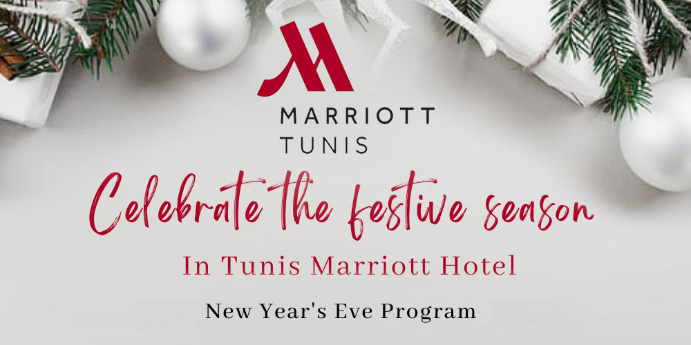 Tunis Marriott hôtel aux couleurs festives pour le Réveillon 2023