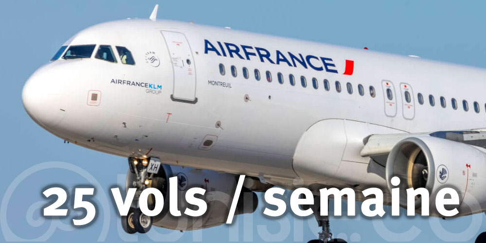 Air France passe à 25 vols hebdomadaires sur la Tunisie