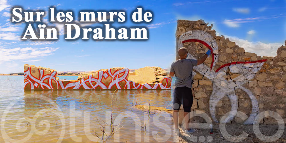 Sur les murs de Aïn Draham, eL Seed calligraphie l'amour de son pays