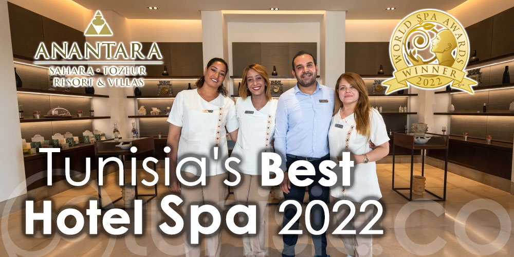 Le SPA d'Anantara Sahara Tozeur remporte le prix '' Tunisia's best hotel Spa 2022''