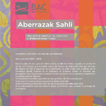 Rencontre autour de l´Å“uvre de Abderrazak Sahli le 20 Février Ã  B´chira Art Center 