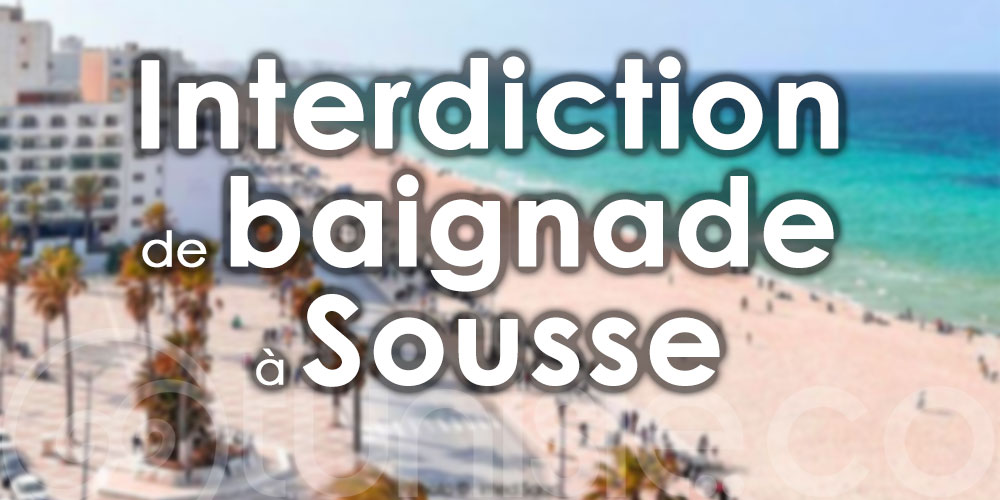 Interdiction de baignade sur 3 km de plage au sud El Kantaoui à Sousse