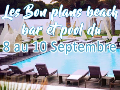 La météo des Beach bars et Pools de Tunis pour le weekend du 8 au 10 septembre