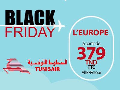 Tunisair lance son Black Friday à 379 Dt TTC 