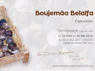 Vernissage de l’exposition de Boujemaa Belaifa le 22 avril à B'Chira Art Center