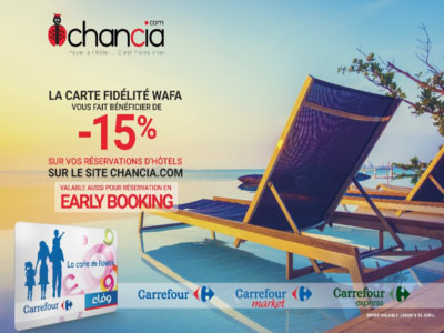 Chancia s’associe à Carrefour et propose jusqu’à 65% de remise sur vos réservations d'hôtels