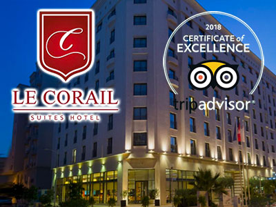 Le Corail Suites Hotel reçoit certificat d’excellence 2018 de Tripadvisor
