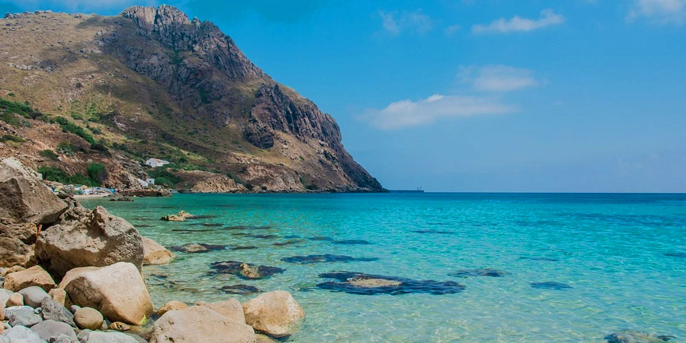 Vue aérienne des îles Zembra et Zembretta, Tunisie