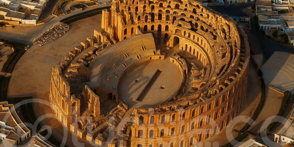 El jem : découverte de mosaïques romaines inédites dans les maisons antiques