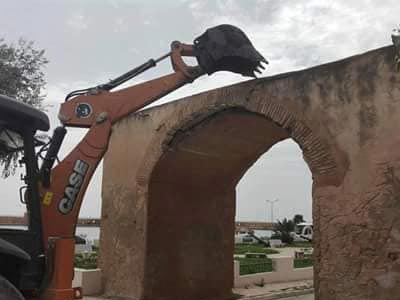 Reconstruction aujourd’hui de l’Arc ouest de la forteresse de Ghar El Melh