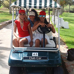 En photos : Miss Autriche Kimberly Budinsky s´essaye au golf Ã  Hammamet 