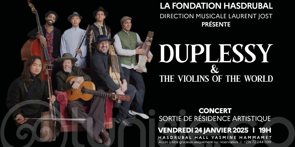 Concert Duplessy & The Violins of the World le 24 janvier à l'Hasdrubal Hall