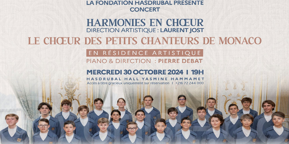 Première mondiale : Les Petits Chanteurs de Monaco en résidence artistique en Tunisie du 24 au 31 octobre