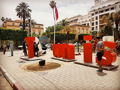 En photos : Le 'I Love Tunis' placé Ã  l'avenue