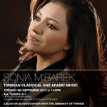 La chanteuse tunisienne Sonia Mbarek en concert Ã  Londres le 8 Septembre