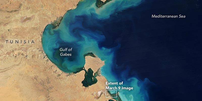 La beauté de la côte tunisienne capturée par la NASA !
