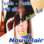Nouvelair lance une promo web Ã  249 Dt TTC pour Paris, Nantes et Lyon