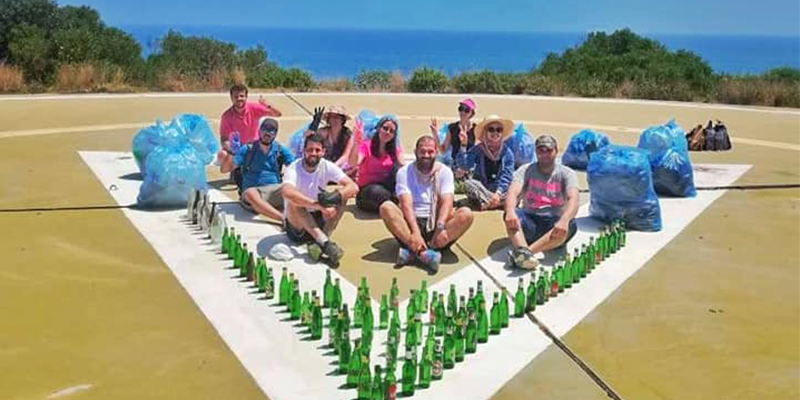 Campagne de nettoyage à Sidi Bou Saïd menée par des bénévoles