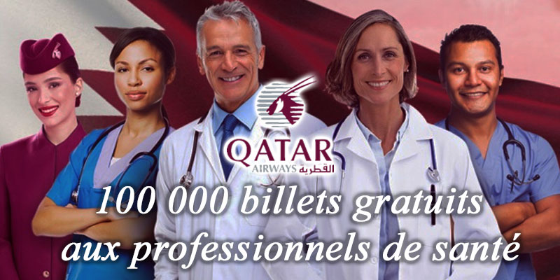 Qatar Airways offre 100 000 billets gratuits aux professionnels de santé