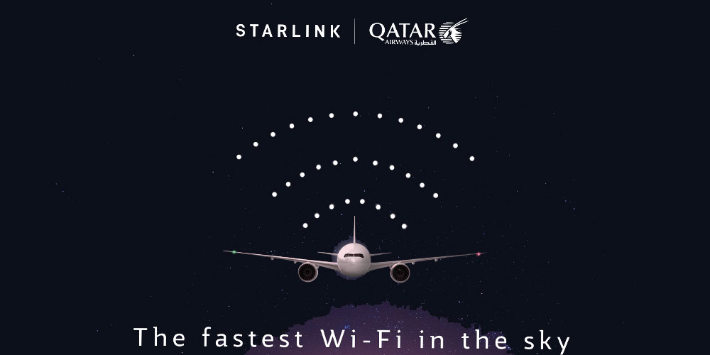 Qatar Airways va introduire le Wi-Fi de Starlink à bord de ses avions