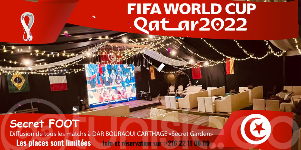 Diffusion Matchs ''QATAR WORLD CUP 2022'' à Dar Bouraoui 