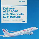 En photos : Tunisair réceptionne son premier A320 équipé de Sharklets