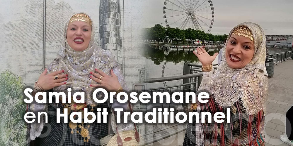 En photos: L'humoriste Samia Orosemane en Habit traditionnel à Montréal