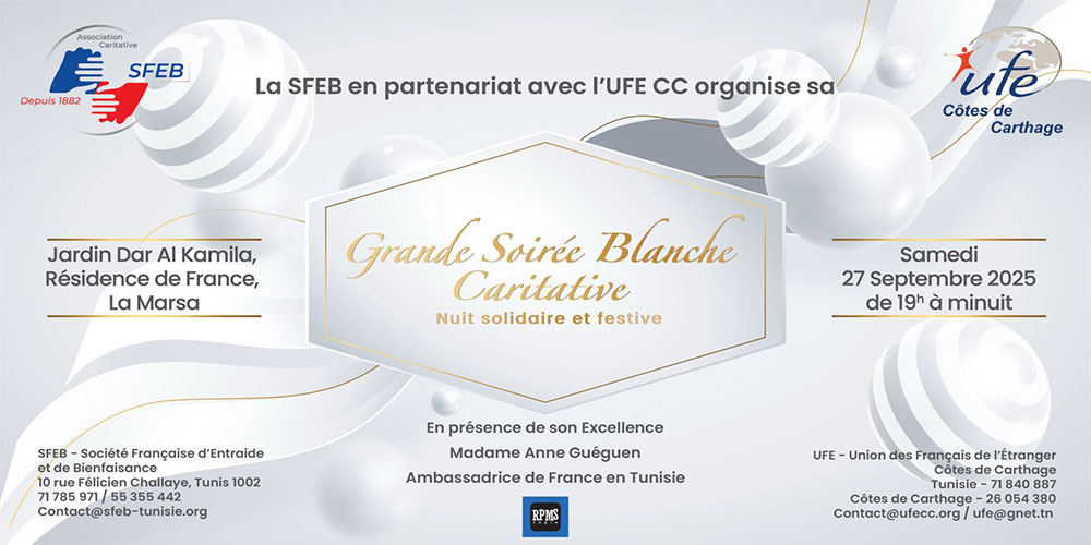 4ème Grande Soirée Blanche Caritative de la SFEB de Tunisie