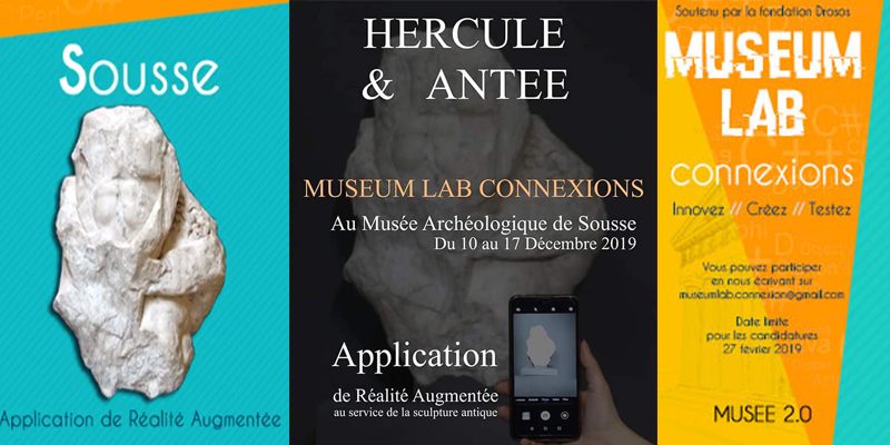 Musée de Sousse : La sculpture Hercule et Antée en réalité augmentée