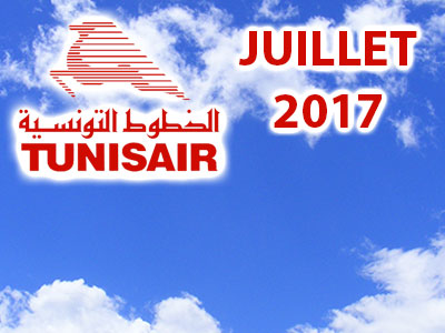 384 272 passagers ont pris Tunisair en Juillet 2017