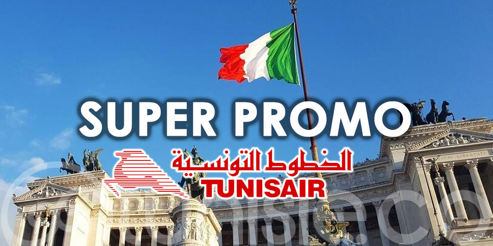 Tous les aéroports italiens en SUPER PROMO avec Tunisair