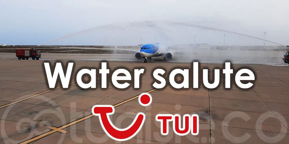 Photo du jour : Un 'Water salute' pour le 1er vol TUI UK sur l'aéroport Enfidha-Hammamet