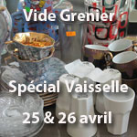 Vide-grenier spécial vaisselle les 25 et 26 avril chez Mille et Une Saveurs
