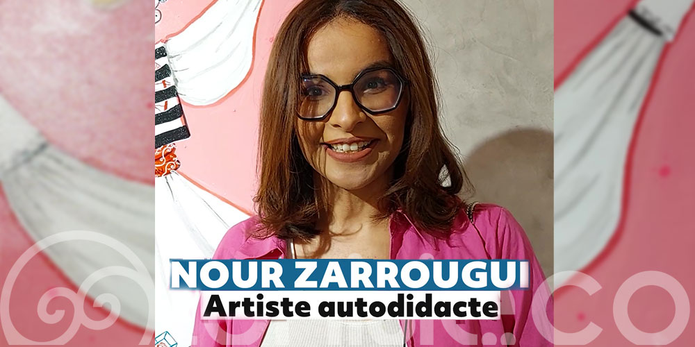  L'artiste-peintre autodidacte Nour ZARROUGUI présente ses 2 tableaux exposés à El Gallery